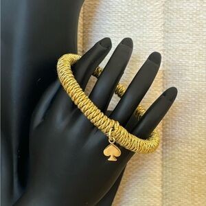 Kate Spade gold rope bangle bracelet